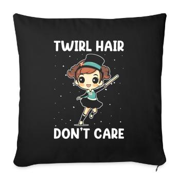 Stabdänzerin Design für Majorette - Sofakissenbezug 45 x 45 cm - Schwarz - Vorne