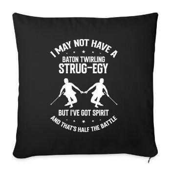Stocktanz Design für Stabtänzerin - Sofakissenbezug 45 x 45 cm - Schwarz - Vorne