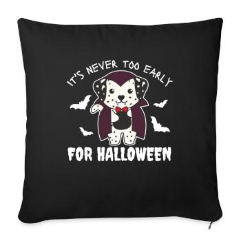 Dalmatians it's never too early for Halloween vampire - Sofa pillowcase 17,3'' x 17,3'' (45 x 45 cm) - black - Front