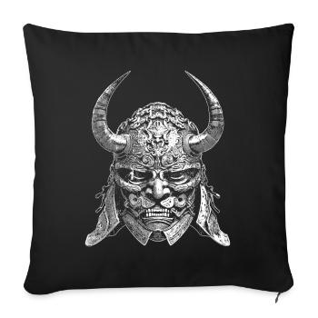 Evil Samurai – Show your sinister strength! - Sofa pillowcase 17,3'' x 17,3'' (45 x 45 cm) - black - Front