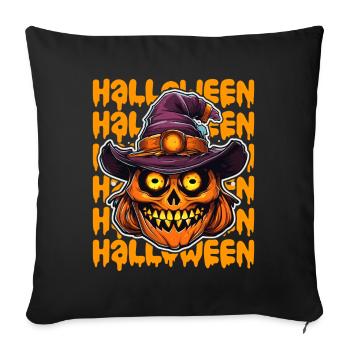 Design d’Halloween effrayant pour la prochaine fête - Housse de coussin décorative 45 x 45 cm - noir - Devant
