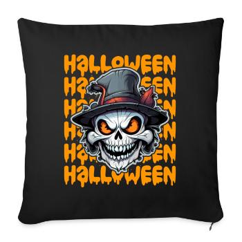 Design d’Halloween effrayant pour la prochaine fête - Housse de coussin décorative 45 x 45 cm - noir - Devant