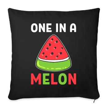 One In A Melon Obstverkäufer - Sofakissenbezug 45 x 45 cm - Schwarz - Vorne