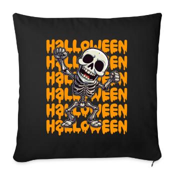 Design d’Halloween effrayant pour la prochaine fête - Housse de coussin décorative 45 x 45 cm - noir - Devant