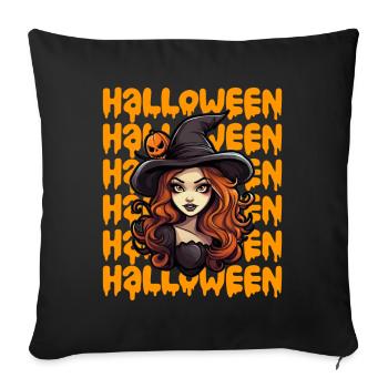 Design d’Halloween effrayant pour la prochaine fête - Housse de coussin décorative 45 x 45 cm - noir - Devant
