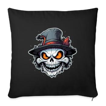 Design d’Halloween effrayant pour la prochaine fête - Housse de coussin décorative 45 x 45 cm - noir - Devant