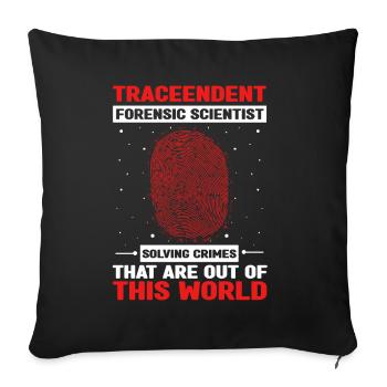 Forensische Kriminologie und Tatort-Ermittler - Sofakissenbezug 45 x 45 cm - Schwarz - Vorne