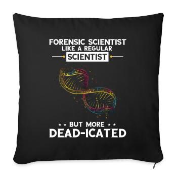 Forensische Kriminologie und Tatort-Ermittler - Sofakissenbezug 45 x 45 cm - Schwarz - Vorne