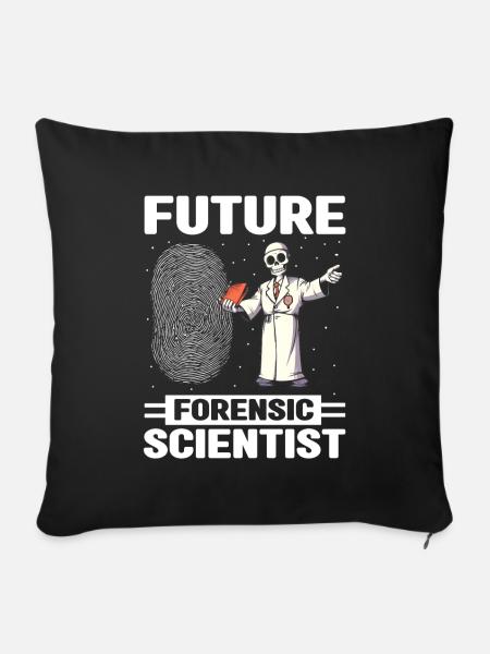 Forensischer Wissenschaftlicher Ermittler - Sofakissenbezug 45 x 45 cm - Schwarz