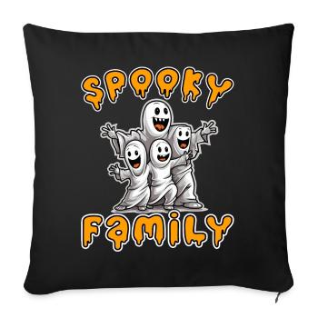 Halloween Spooky Family pour la prochaine fête - Housse de coussin décorative 45 x 45 cm - noir - Devant