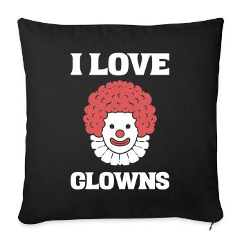 I Love Clowns Entertainer - Sofakissenbezug 45 x 45 cm - Schwarz - Vorne