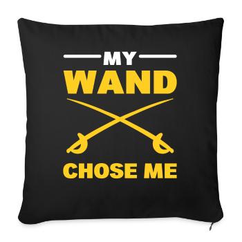 My Wand Chose Me Schwertkämpfer - Sofakissenbezug 45 x 45 cm - Schwarz - Vorne