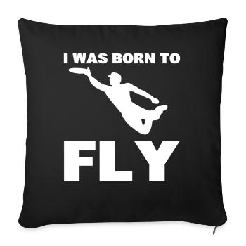 Ultimate Frisbee-Spieler - Sofakissenbezug 45 x 45 cm - Schwarz - Vorne