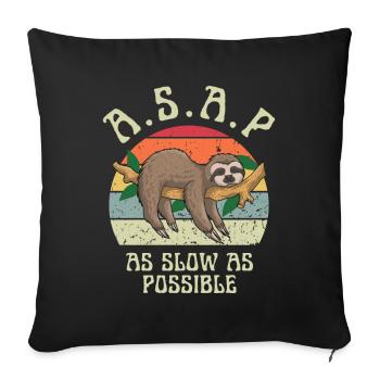 Aussi lent que possible - Housse de coussin décorative 45 x 45 cm - noir - Devant