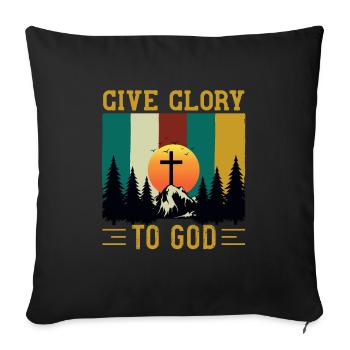 Messages from the Bible Jesus Lion Tribe of Judah - Sofa pillowcase 17,3'' x 17,3'' (45 x 45 cm) - black - Front