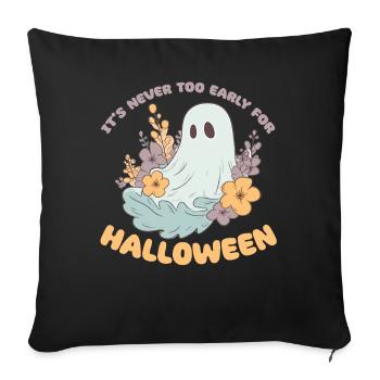 It's never too early for Halloween groovy ghost - Sofa pillowcase 17,3'' x 17,3'' (45 x 45 cm) - black - Front