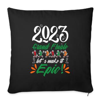 the last day of 2023 is 123123 - Sofa pillowcase 17,3'' x 17,3'' (45 x 45 cm) - black - Front
