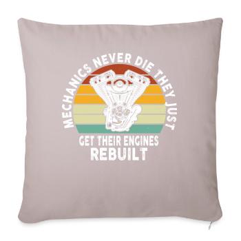 Les mécaniciens ne meurent jamais Passionné de voiture - Housse de coussin décorative 45 x 45 cm - taupe clair - Devant