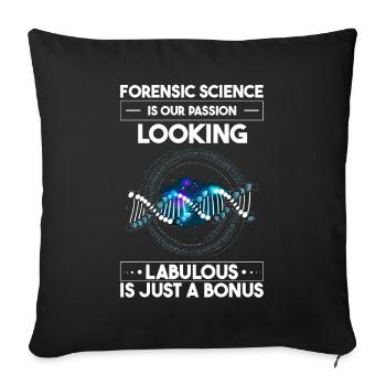 Forensik und forensische Wissenschaft - Sofakissenbezug 45 x 45 cm - Schwarz - Vorne
