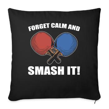 Tischtennis Sport Tischtennis Champion - Sofakissenbezug 45 x 45 cm - Schwarz - Vorne