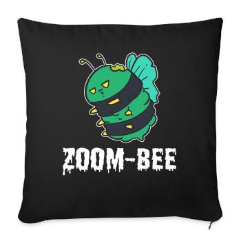 Zoom-bee Bienen Imker - Sofakissenbezug 45 x 45 cm - Schwarz - Vorne