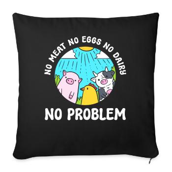 Tierliebhaber Veganer Aktivist - Sofakissenbezug 45 x 45 cm - Schwarz - Vorne