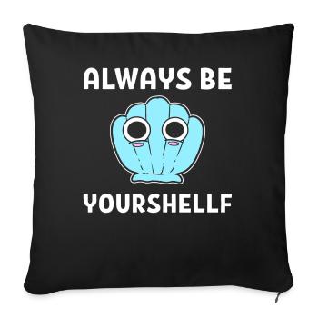 Sea Shell Pun Muschelsammler - Sofakissenbezug 45 x 45 cm - Schwarz - Vorne