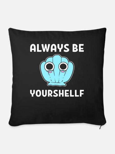 Sea Shell Pun Muschelsammler - Sofakissenbezug 45 x 45 cm - Schwarz