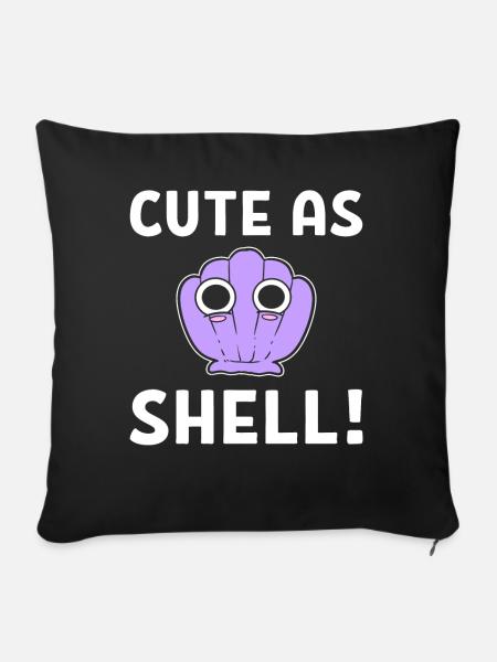 Sea Shell Pun Conchologe - Sofakissenbezug 45 x 45 cm - Schwarz