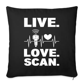 Live Love Scan Röntgentechniker - Sofakissenbezug 45 x 45 cm - Schwarz - Vorne
