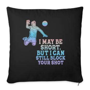 Je peux bloquer votre tir Volleyball de plage - Housse de coussin décorative 45 x 45 cm - noir - Devant