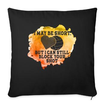 Je peux bloquer votre tir Volleyball de plage - Housse de coussin décorative 45 x 45 cm - noir - Devant