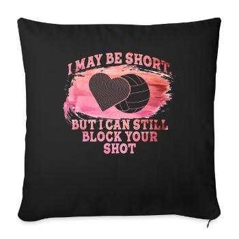 Je peux bloquer votre tir Volleyball de plage - Housse de coussin décorative 45 x 45 cm - noir - Devant