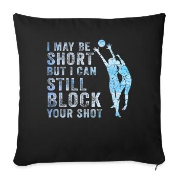 Je peux bloquer votre tir Volleyball de plage - Housse de coussin décorative 45 x 45 cm - noir - Devant