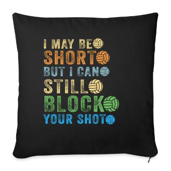Je peux bloquer votre tir Volleyball de plage - Housse de coussin décorative 45 x 45 cm - noir - Devant