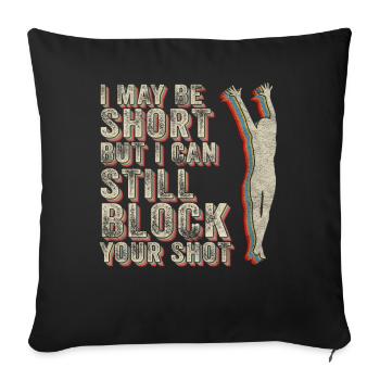 Je peux bloquer votre tir Volleyball de plage - Housse de coussin décorative 45 x 45 cm - noir - Devant