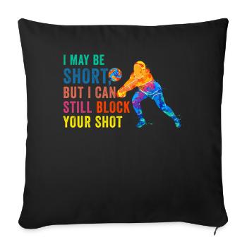 Ich kann deinen Schuss blockieren Beachvolleyball - Sofakissenbezug 45 x 45 cm - Schwarz - Vorne