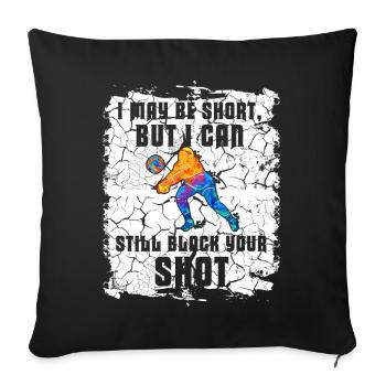 Je peux bloquer votre tir Volleyball de plage - Housse de coussin décorative 45 x 45 cm - noir - Devant