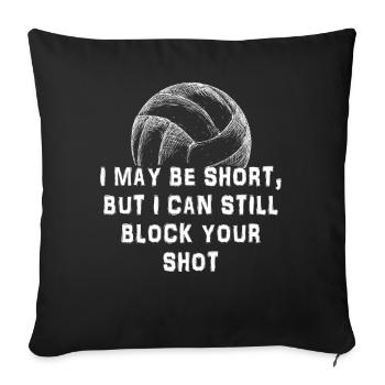 Je peux bloquer votre tir Volleyball de plage - Housse de coussin décorative 45 x 45 cm - noir - Devant