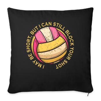 Je peux bloquer votre tir Volleyball de plage - Housse de coussin décorative 45 x 45 cm - noir - Devant