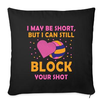 Je peux bloquer votre tir Volleyball de plage - Housse de coussin décorative 45 x 45 cm - noir - Devant