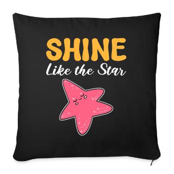 Shine Like The Star Aquaristin - Sofakissenbezug 45 x 45 cm - Schwarz - Vorne