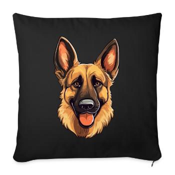 Just A Girl Who Loves German Shepherd für - Sofakissenbezug 45 x 45 cm - Schwarz - Vorne