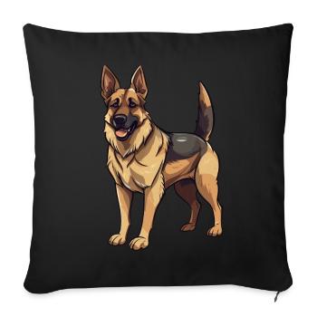 Just A Girl Who Loves German Shepherd for - Sofa pillowcase 17,3'' x 17,3'' (45 x 45 cm) - black - Front