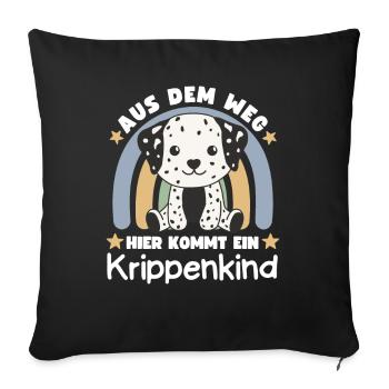 Aus Dem Weg Hier Kommt Ein Krippenkind Dalmatiner - Sofakissenbezug 45 x 45 cm - Schwarz - Vorne