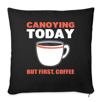 Canyoning Humor Feder - Sofakissenbezug 45 x 45 cm - Schwarz - Vorne