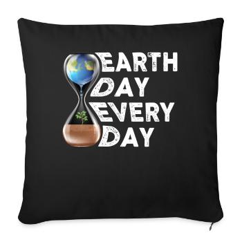 Earth Day Everyday Environmental Awareness - Sofa pillowcase 17,3'' x 17,3'' (45 x 45 cm) - black - Front
