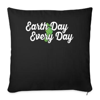 Earth Day Everyday Environmental Awareness - Sofa pillowcase 17,3'' x 17,3'' (45 x 45 cm) - black - Front