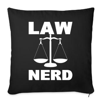 Law Nerd Rechtsanwalt - Sofakissenbezug 45 x 45 cm - Schwarz - Vorne
