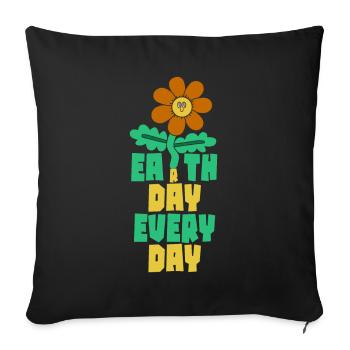 Earth Day Everyday Environmental Awareness - Sofa pillowcase 17,3'' x 17,3'' (45 x 45 cm) - black - Front
